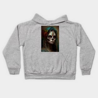 Day of the dead V4 - Women Oil paint Kids Hoodie